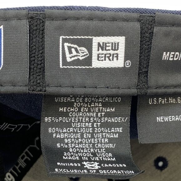 Chicago Bears New Era 39Thirty Fitted M/L Blue Embroidered Bear Cap Hat(H10) - Picture 7 of 16